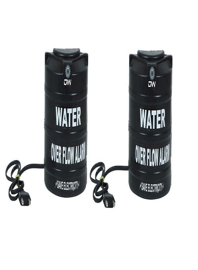 Digiway Water Tank Bell, Overflow Alarm with Sensor and Voice Sound (Pack of 2_Size: 10.5x13.5 cm_Black) - Image 1